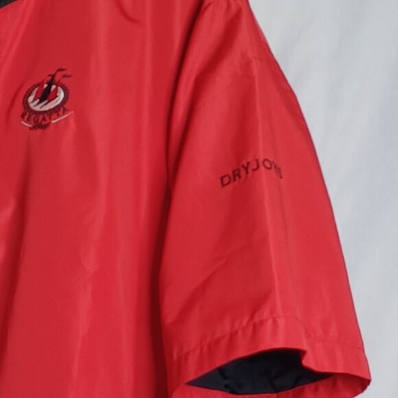 DryJoy by FootJoy Golf Jacket Mens Large Red Pullover Water Resist Regatta Bay - Picture 10 of 12